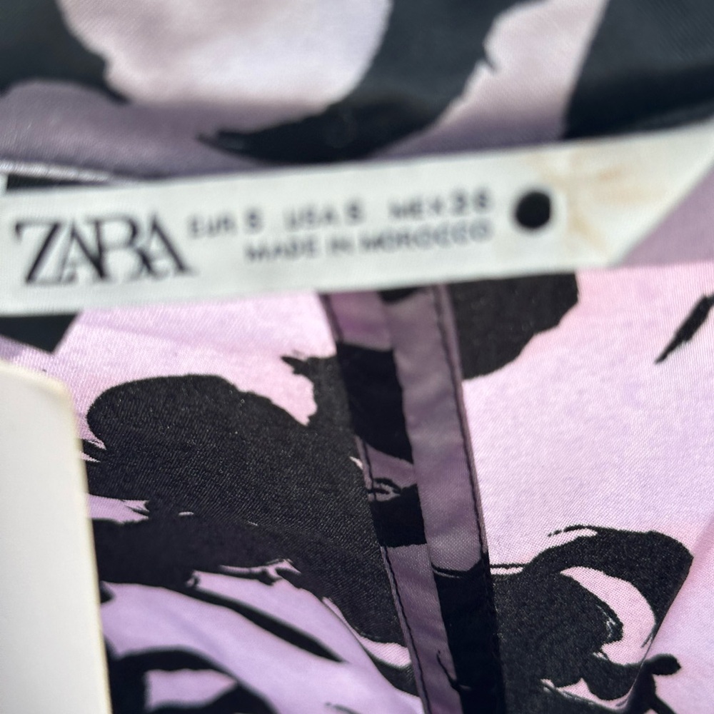 ZARA Ruched Long Sleeve Dress - Picture 3 of 3